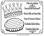 Coloriage la galette des rois pour enfants dessin