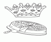 galette des rois et la couronne 2 dessin à colorier