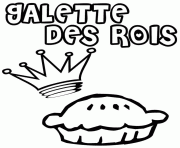 Coloriage galette des rois janvier dessin