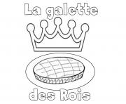 Coloriage epiphanie avec la galette des rois dessin