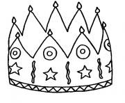 Coloriage galette des rois et la couronne dessin