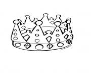 couronne des rois simple dessin à colorier