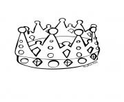 Coloriage couronne des rois maternelle dessin