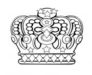 Coloriage galette des rois avec sa couronne dessin