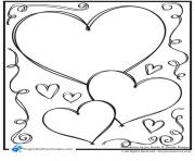 Coloriage roses en forme de coeur dessin