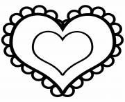 coeur saint valentin 15 dessin à colorier