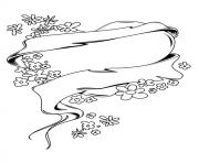 Coloriage coeur vintage fleurs dessin