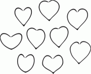 Coloriage coeur simple avec motifs de fleurs dessin