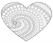 coeur saint valentin 149 dessin à colorier