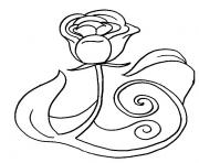 Coloriage rose et coeur 121