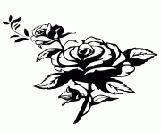 Coloriage rose adulte dessin