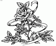 rose avec bcp de details dessin à colorier