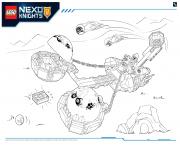 Lego Nexo Knights LE REPAIRE VOLCANIQUE DE JESTRO 3 dessin à colorier