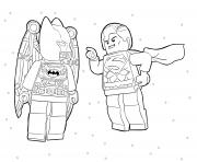Coloriage Lego Batman Movie and Superwoman dessin