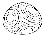 oeuf de paques avec cercle dessin à colorier