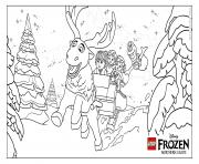 la reine des neiges frozen lego disney dessin à colorier
