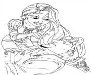 Coloriage princesse raiponce et son cheval maximus dessin