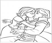 Coloriage le bisou de raiponce et flynn son prince amoureux