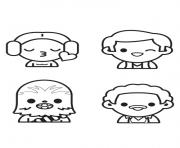 star wars personnages emoji dessin à colorier