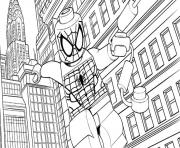 coloriage lego marvel pour garcon spider man dessin à colorier