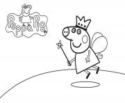 Coloriage jouer au chateau de sable peppa pig dessin