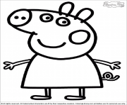 Coloriage Peppa Pig joue avec les jouets enfants dessin