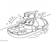 Coloriage Petit Ours lance une boule de neige page 001 dessin