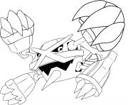 pokemon mega evolution Metalosse 376 dessin à colorier
