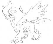 Coloriage pokemon mega evolution Galeking dessin