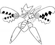 pokemon mega evolution Cizayox dessin à colorier