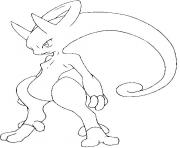 pokemon mega evolution Y Mewtwo 150 dessin à colorier