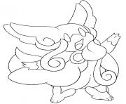 pokemon mega evolution Nanmeouie dessin à colorier