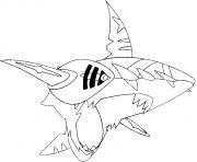 pokemon mega evolution Sharpedo 319 dessin à colorier