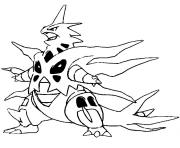 pokemon mega evolution Tyranocif dessin à colorier