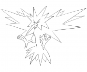 Electhor pokemon legendaire dessin à colorier
