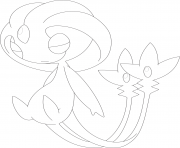 Coloriage Necrozma Pokemon cosmiques Generation 7 dessin