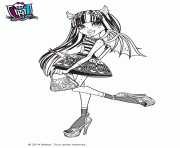 Coloriage monster high ghoulia yelps prend la pose dessin