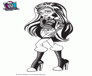 monster high ghoulia yelps marche dessin à colorier
