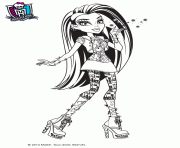 Coloriage monster high cleo de nile assise pose egytienne dessin