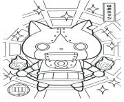 Coloriage yokai watch salut clipart dessin