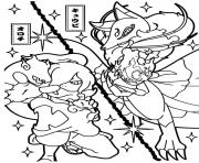 yokai watch a combat battle dessin à colorier