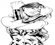 Coloriage batman superman wonder woman dessin
