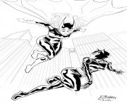 batgirl catwoman cherchent wonder woman dessin à colorier