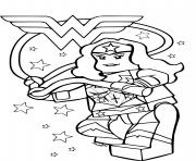 Coloriage lego wonder woman super girl