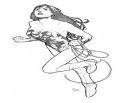Coloriage wonderwoman adulte pencil and ink par danny39 dc comics dessin