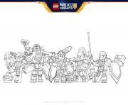 Coloriage lego nexo knights Formation line boucliers dessin