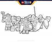 Coloriage lego nexo knights Formation boucliers
