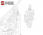 Coloriage ninjago dessin cole deux epees dessin