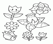 Coloriage printemps fleurs papillon roses adulte zen dessin