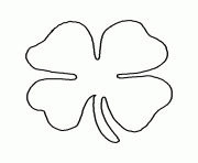 Coloriage Shamrock symbol of ireland saint patricks day dessin